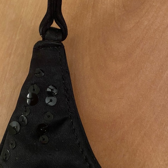 Prom, Special Occasion small purse, Ann Taylor, satin, sequins, snap closure - Picture 9 of 10